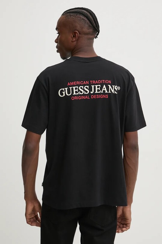 Хлопковая футболка Guess Jeans чёрный M4BI75.K8FQ4