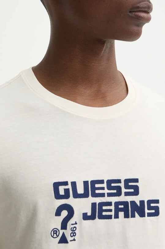 Хлопковая футболка Guess Jeans M4BI76.K8HM0 бежевый