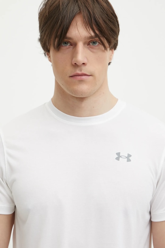 Under Armour t-shirt do biegania Launch biały 1382582