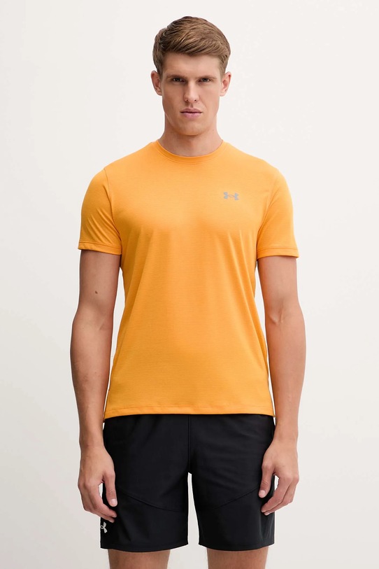 Bežecké tričko Under Armour Launch jednofarebný oranžová 1382582