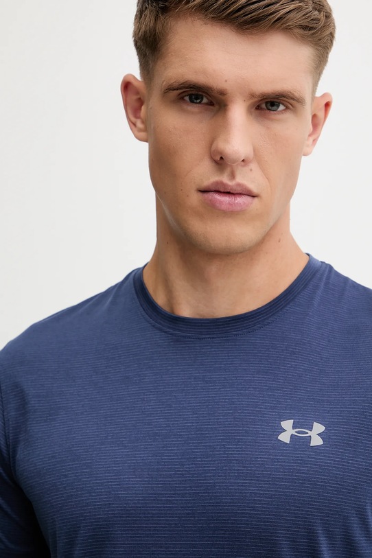 Under Armour t-shirt do biegania Launch granatowy 1382582