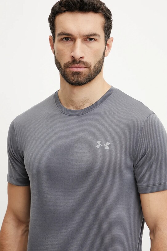 Тениска за бягане Under Armour Launch сив 1382582