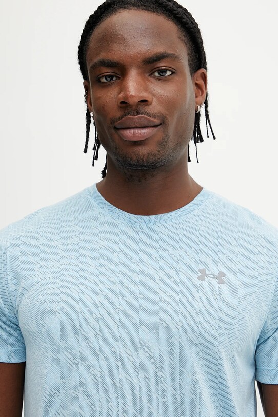 Under Armour tricou de alergare Launch Camo albastru 1386681