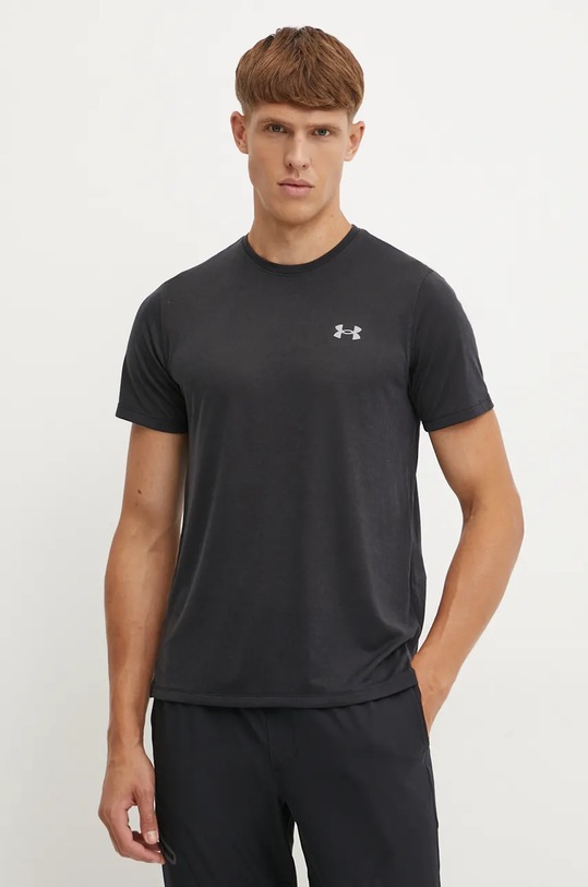 Kratka majica za tek Under Armour Launch Camo Brez vzorca črna 1386681