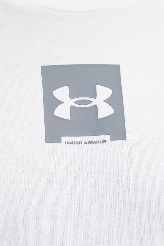 Under Armour t-shirt bawełniany HW OS BOX 1386803 biały