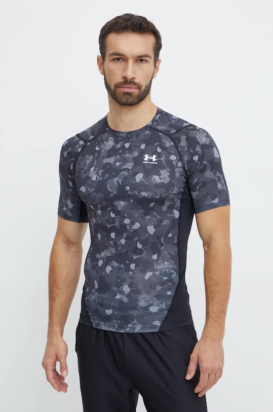 Tréningové tričko Under Armour HeatGear Printed slim čierna 1386937