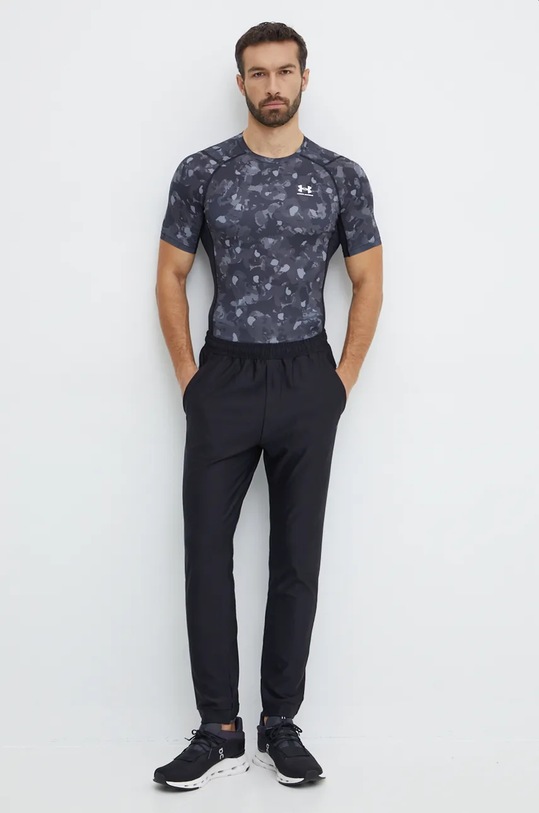 Tréningové tričko Under Armour HeatGear Printed 1386937 čierna AW24