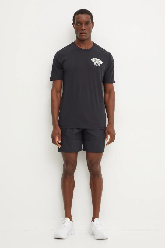 Športové tričko Under Armour Grounds Crew 1387718 čierna AW24