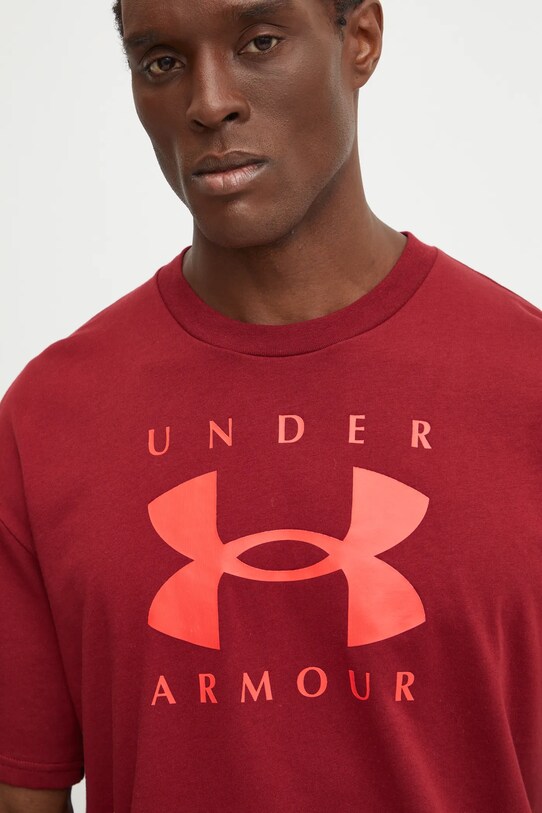 Tričko Under Armour HW Branded burgundské 1389146