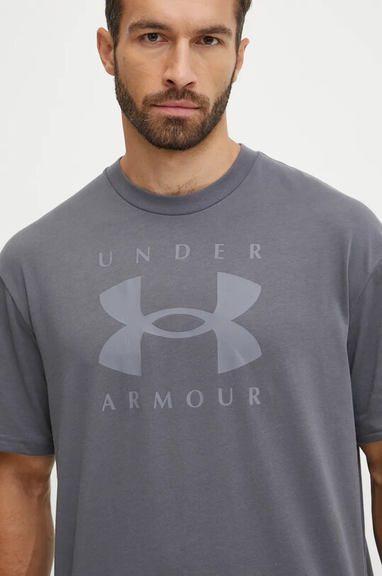 Under Armour tricou HW Branded gri 1389146
