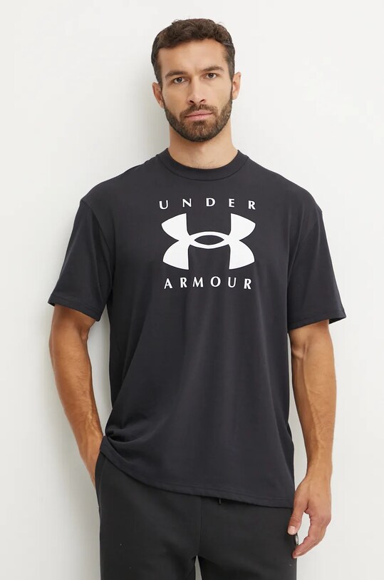 Under Armour tricou HW Branded print negru 1389146