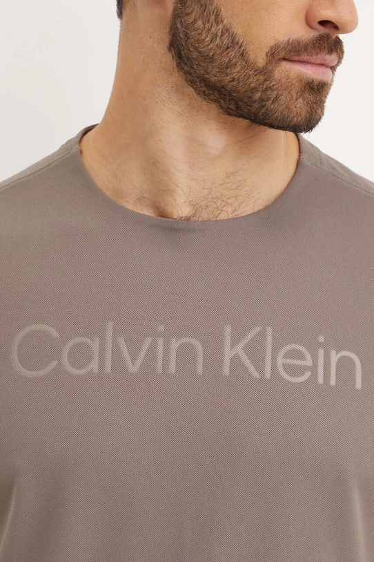 Calvin Klein Performance t-shirt treningowy 00GMF4K124 brązowy