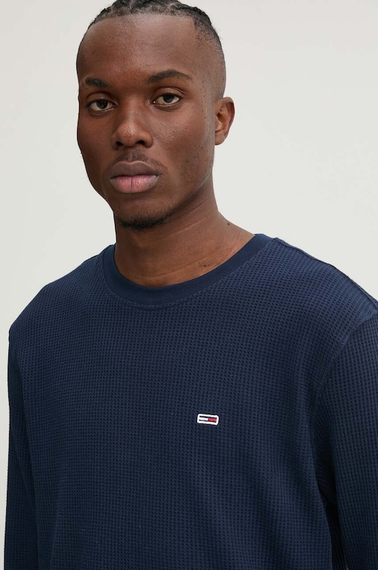 Tričko s dlouhým rukávem Tommy Jeans námořnická modř DM0DM19216