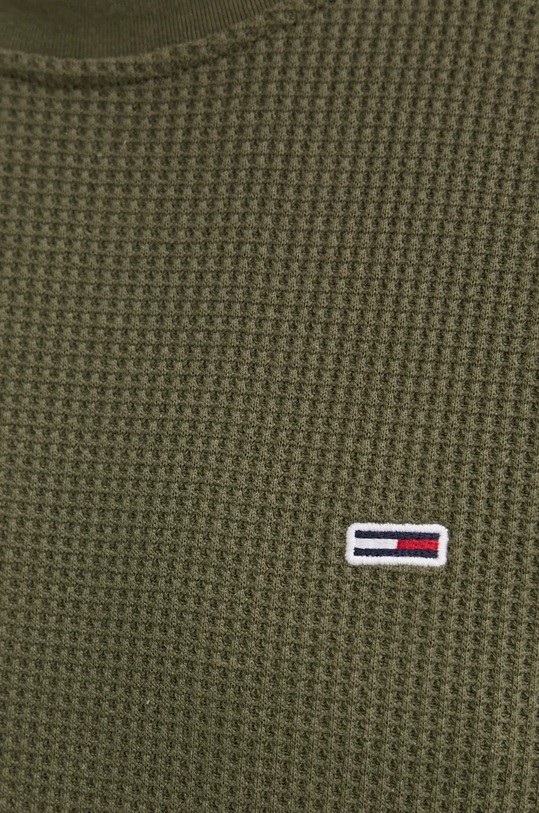 Tričko s dlouhým rukávem Tommy Jeans zelená DM0DM19216