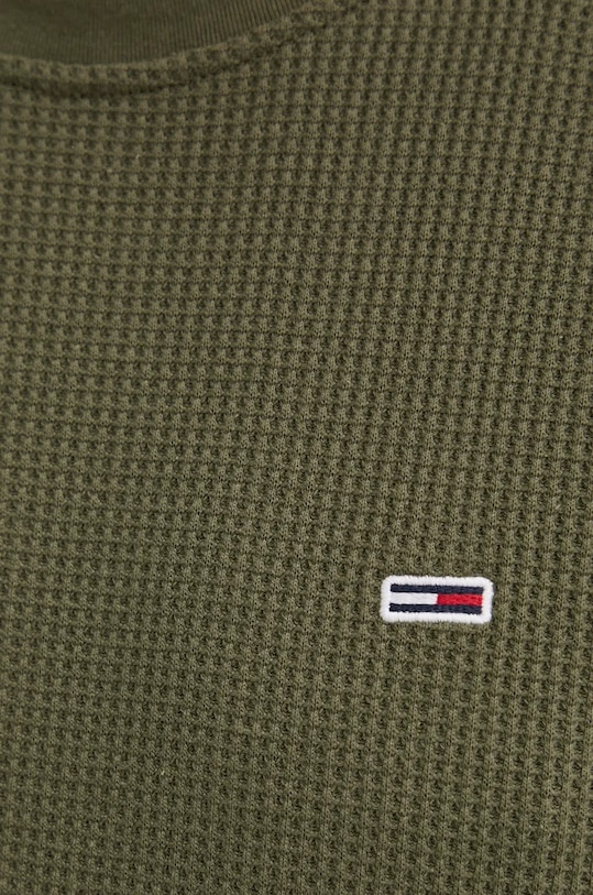 Tričko s dlouhým rukávem Tommy Jeans zelená DM0DM19216