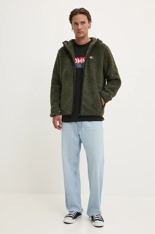 Бавовняна футболка Tommy Jeans DM0DM19684 чорний