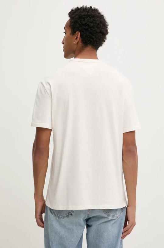 Tommy Jeans tricou din bumbac DM0DM19690 bej NC24