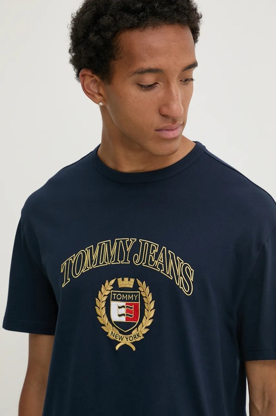 Tommy Jeans tricou din bumbac bleumarin DM0DM19690