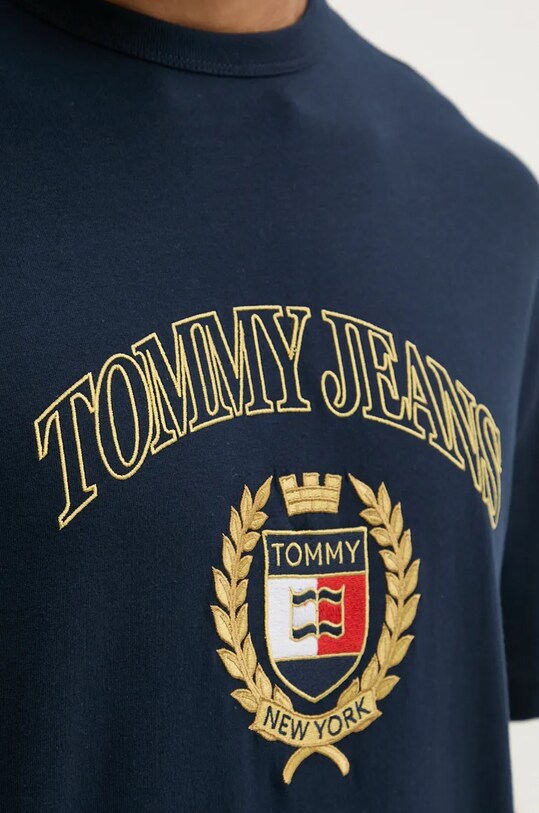 Tommy Jeans tricou din bumbac DM0DM19690 bleumarin