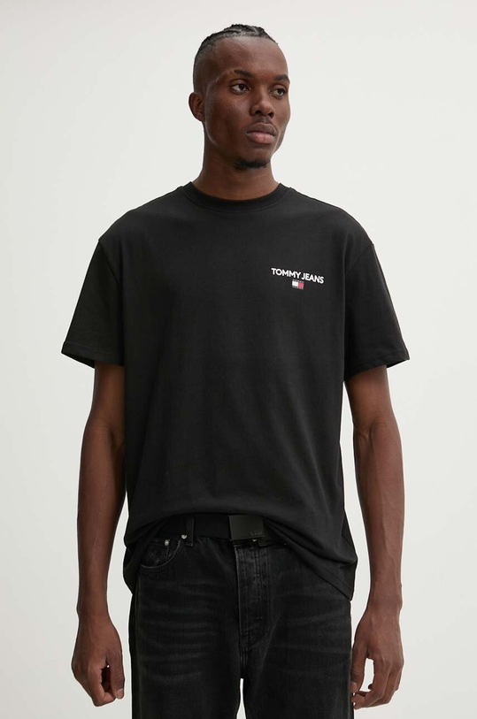 Бавовняна футболка Tommy Jeans бавовна чорний DM0DM19691