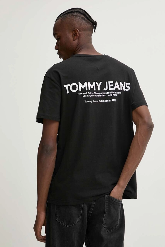 Odzież Tommy Jeans t-shirt bawełniany DM0DM19691 czarny