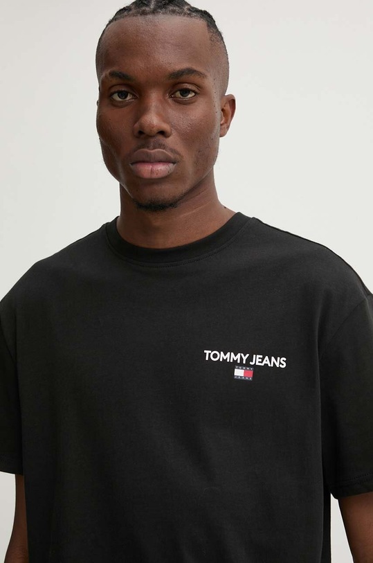 Бавовняна футболка Tommy Jeans чорний DM0DM19691