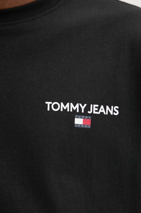 Бавовняна футболка Tommy Jeans DM0DM19691 чорний