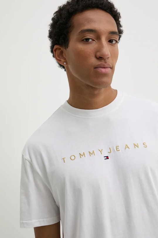 Tommy Jeans tricou din bumbac alb DM0DM19694