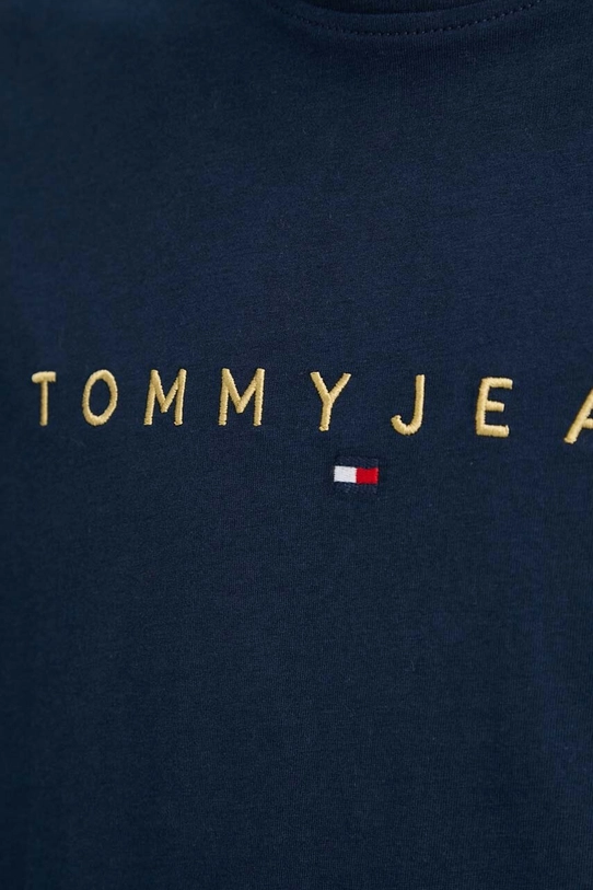 Хлопковая футболка Tommy Jeans DM0DM19694 тёмно-синий