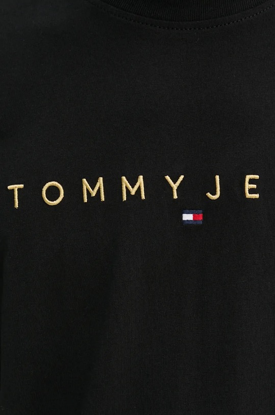 Tommy Jeans pamut póló DM0DM19694 fekete