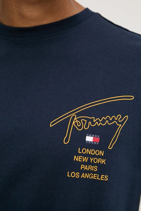 Tommy Jeans t-shirt bawełniany DM0DM19698 granatowy