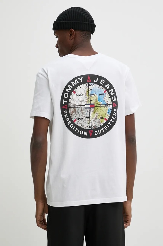 Oblečení Bavlněné tričko Tommy Jeans DM0DM19702 bílá