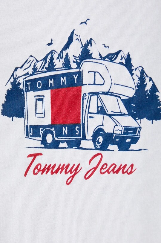 Бавовняна футболка Tommy Jeans DM0DM19704 білий