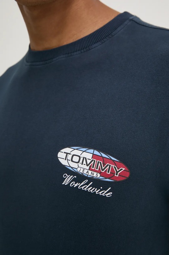 Tommy Jeans tricou din bumbac DM0DM19708 bleumarin