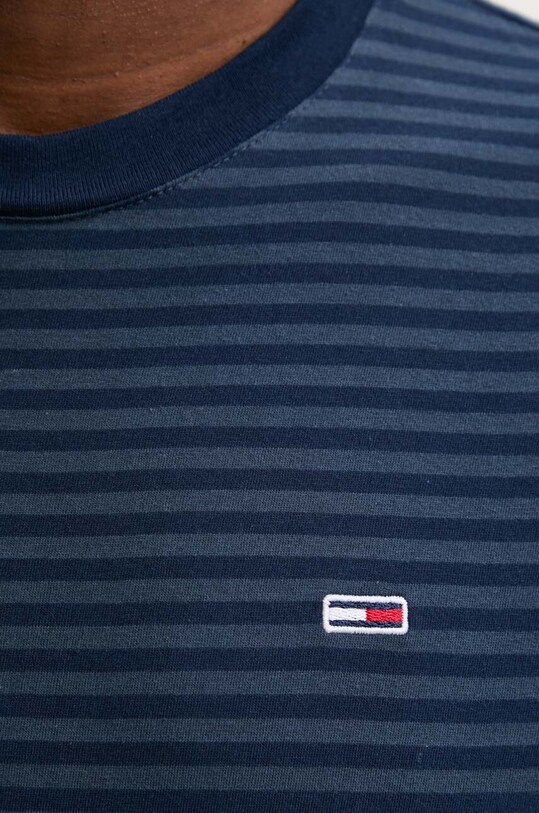 Βαμβακερό μπλουζάκι Tommy Jeans DM0DM19723 σκούρο μπλε