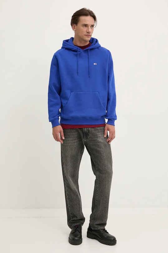 Bavlněné tričko Tommy Jeans DM0DM19723 burgundské AW24