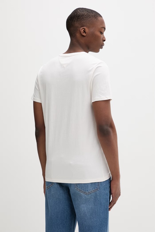 Odzież Tommy Jeans t-shirt męski bawełniany DM0DM20740 beżowy