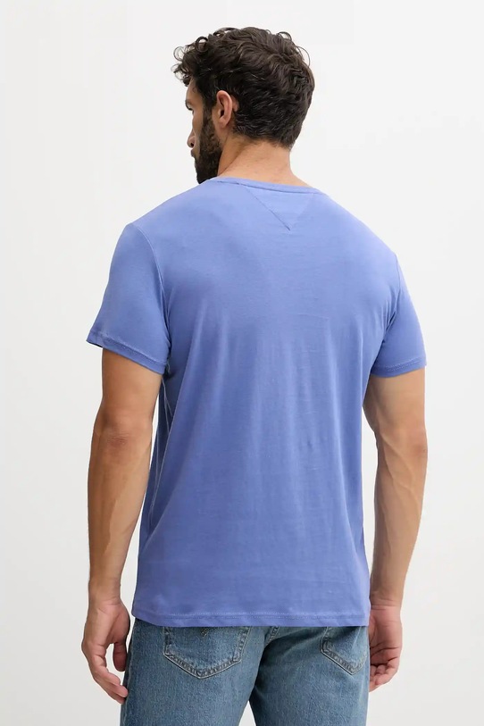Tommy Jeans tricou din bumbac DM0DM20740 albastru SS25