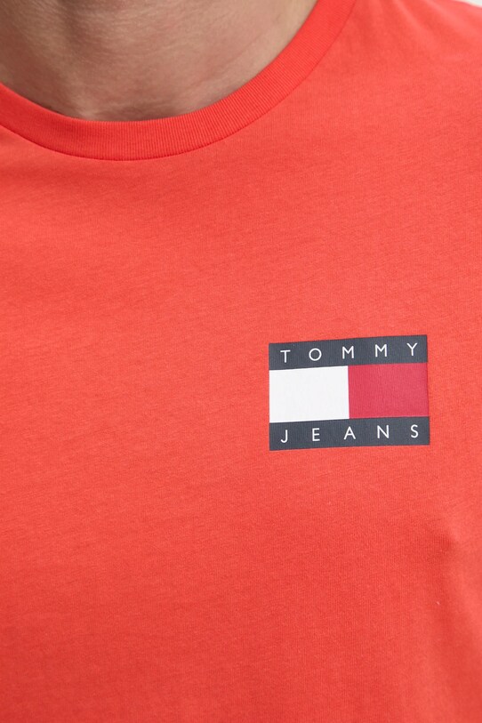 Bavlněné tričko Tommy Jeans DM0DM20740 oranžová