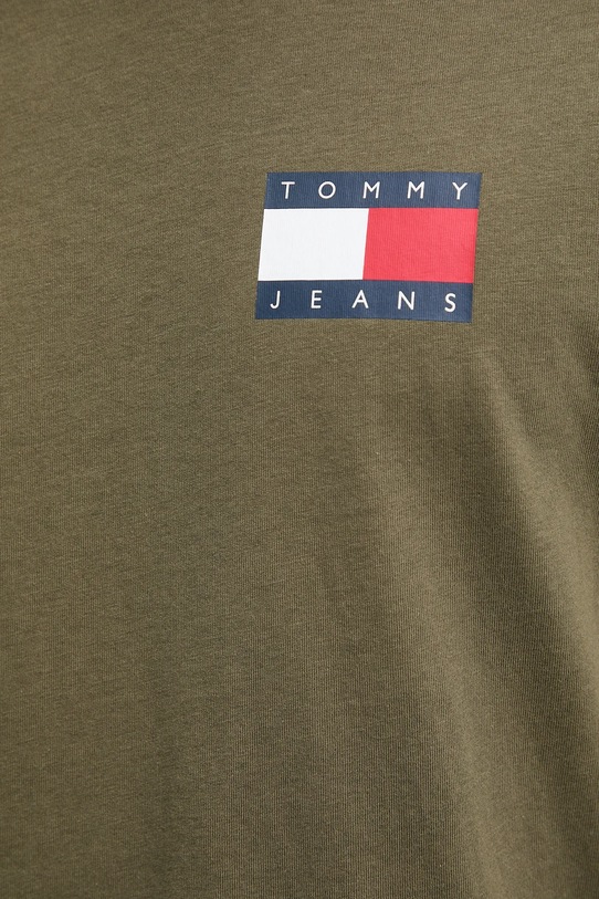 Хлопковая футболка Tommy Jeans DM0DM20740 зелёный