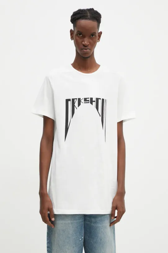 Rick Owens t-shirt in cotone Level T regolare bianco DU02D2250.RNEP4