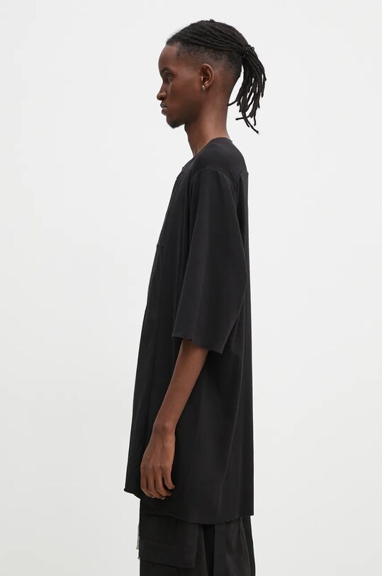Rick Owens t-shirt bawełniany Luxor T DU02D2251.RNP czarny AW24