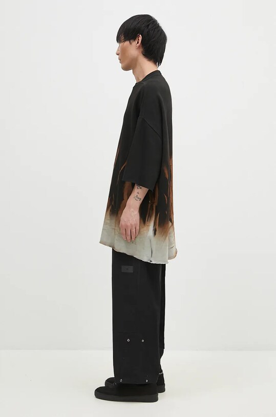 Rick Owens tricou din bumbac Tommy T DU02D2259.FSUN negru AW24