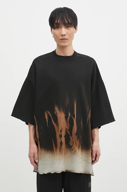 Rick Owens tricou din bumbac Tommy T negru DU02D2259.FSUN