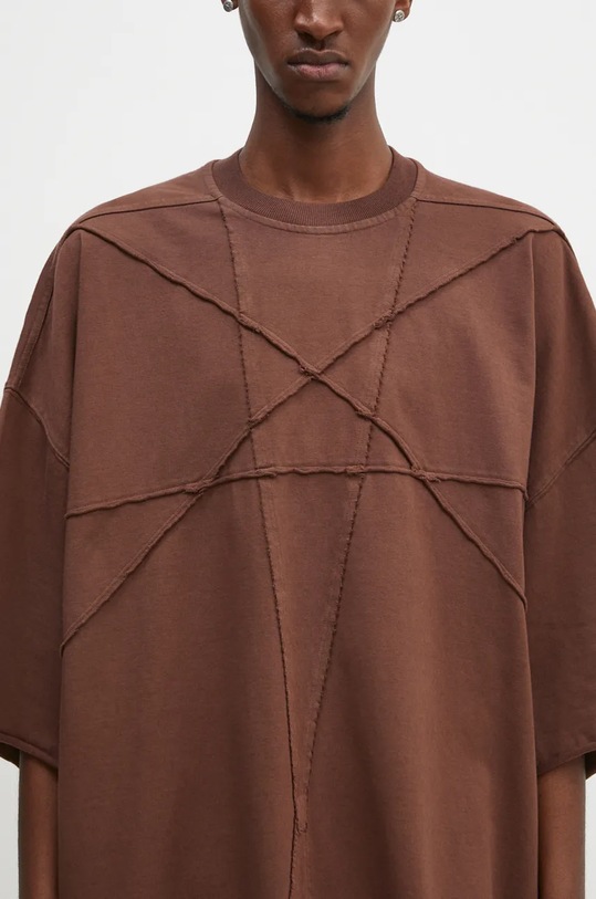 Rick Owens cotton t-shirt Tommy T brown DU02D2259.RIGET1