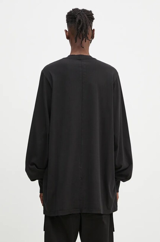 Odzież Rick Owens longsleeve bawełniany Jumbo Longsleeve T DU02D2261.RNEP3 czarny