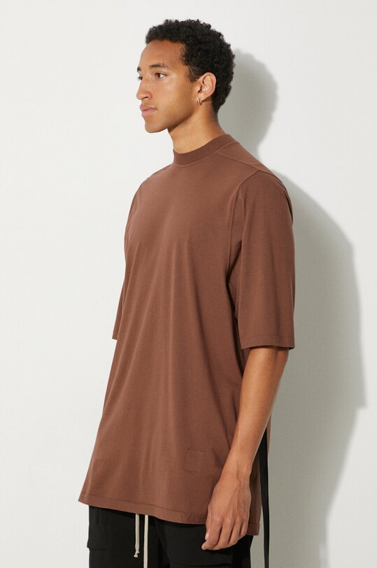 Pamučna majica Rick Owens Jumbo T smeđa DU02D2274.RN