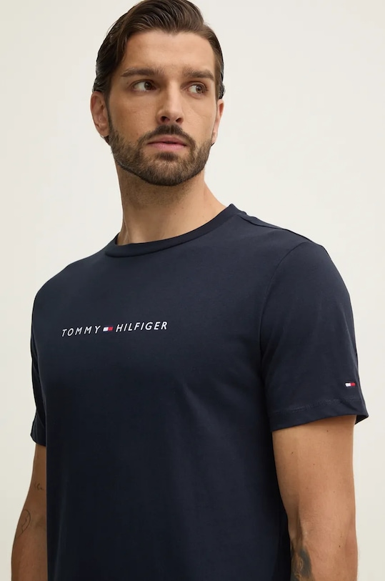 Tommy Hilfiger tricou din bumbac print bleumarin UM0UM03344