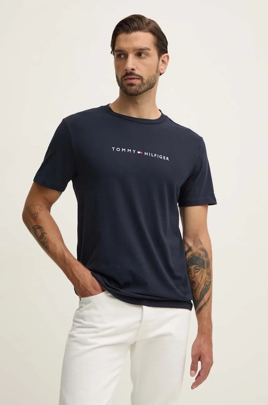 Tommy Hilfiger tricou din bumbac UM0UM03344 bleumarin NC24