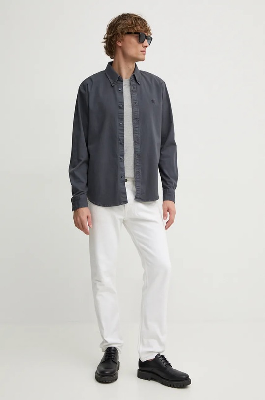 Tommy Hilfiger t-shirt bawełniany UM0UM03362 szary SS25